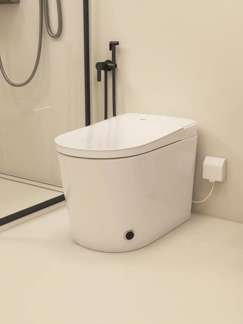 簡約的奶油衛(wèi)生間～搭配智能馬桶好享受.浴室大面積奶油白通鋪